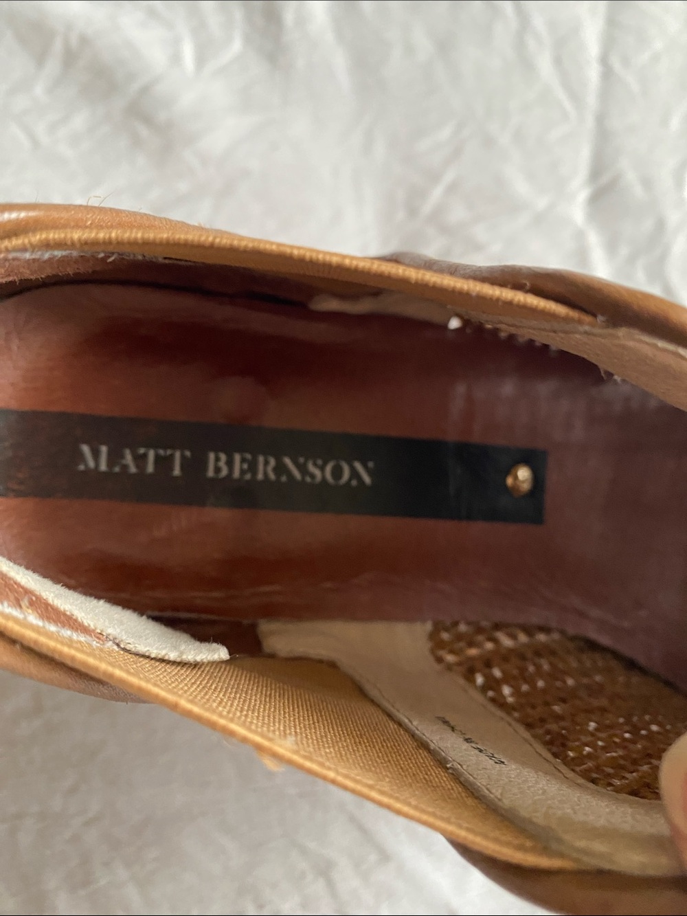 Matt Bernson Woven khaki Tan Ankle Booties - Picture 6 of 8